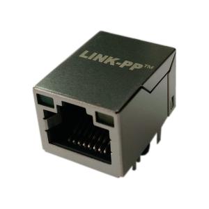 China Gigabit horizontal 6605839-1 Jack modular de 10 Pin protegido com diodo emissor de luz do resistor supplier