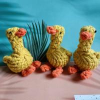 China Little Duck Cotton Rop Dog Toy Cute Bite Resistant For Molars Boring Knitting on sale