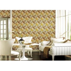 China TV Background 3D PVC Wallpaper Waterproof With Geometric Pattern Design supplier