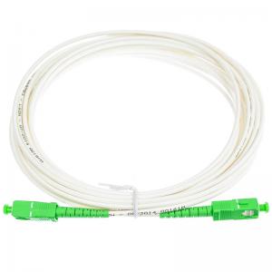 PVC White Fiber Optic Patchcord G657B3 Anti Bending SC Single Mode Fiber Optical Cable