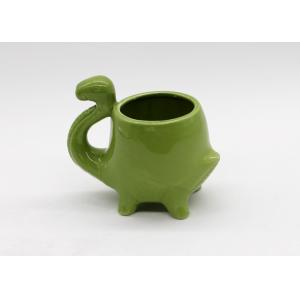 China Green Dolomite Ceramic 3D Mug Novelty Dinosaur Coffee Mug 12 Oz With Handle supplier