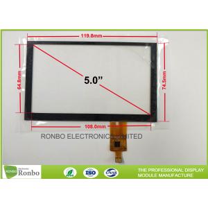 China Tempered Glass G + G Capacitive Touch Panel , 5.0 inch 800x480 Multi Touch Screen supplier
