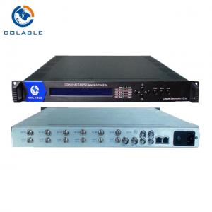 Professional Satellite Ird , DVBS2 Satellite Tv Receiver Decoder 6 RF + 2 ASI Input