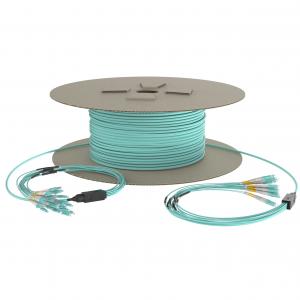 LSZH Fan Out Fiber Optic Cable OM3 Pre Terminated Fiber Optic Cable