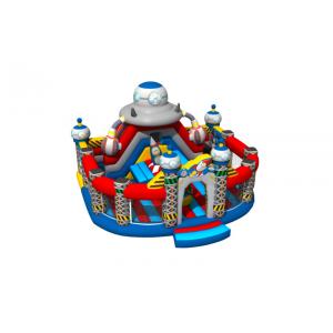 Spaceship Themed Inflatable Fun City Round Shape For Amusement Park New Design Inflatable Big Fun City