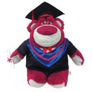 Lotso Graduation Berrybear Disney Plush Toys , Toy Story 3 Lots-O'-Huggin' Bear Disney Cuddly Toys 10 inch