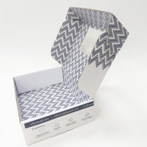China Custom Printed E-Flute Corrugated Mailer Boxes with Window | Foldable Shipping Box Packaging wholesale