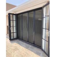 China Anodized Aluminum Fire Attenuation Glass Entry Doors Swing Open on sale