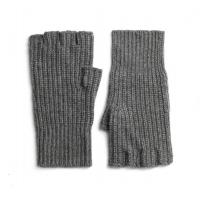 China Rib Full Wool Fingerless Gloves With Mitten Cover , Mens Warm Fingerless Gloves on sale