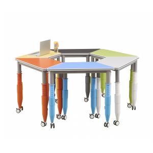 China Modern Height Adjustable Melamine Board Training Room Tables And Chairs supplier