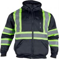 China 100% Polyester Safety Reflective Jacket Winter Reflective Workwear With Hoodies ANSI on sale