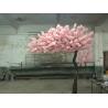 Lifelike Artificial Plastic Trunk Harf Shape Cherry Blossom Tree For Wedding