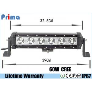 China 15.5 Inch Single Row LED Car Light Bar 60W High Power Sealed Housing PC Lens supplier