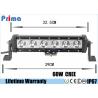15.5 Inch Single Row LED Car Light Bar 60W High Power Sealed Housing PC Lens
