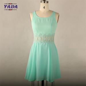 Fashion lace fabric summer designer one piece party China woman chiffon dress large size with high quality