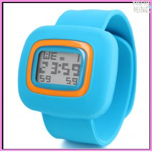 custom design cheap promotional item silicone slap watch