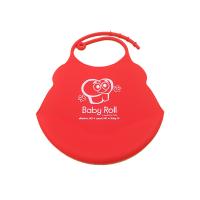 China 100 % Food Grade Silicone Baby Bibs Red Bird Shape With Food Catcher Small Size on sale