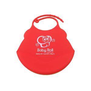 100 % Food Grade Silicone Baby Bibs Red Bird Shape With Food Catcher Small Size