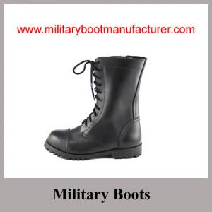 China Wholesale China Made Black Full Leather Military Combat Boots supplier