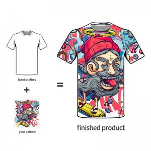 China Short Sleeve Unisex Leisure Apparel T Shirts Sublimation Printing supplier