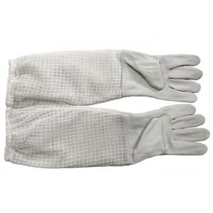 White Sheepskin Beekeeping Gloves of Three Layer Long Breathable Cuff