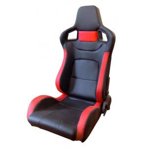 China Comfortable PU Leather Sport Auto Racing Seats / Black And Red Racing Seats supplier
