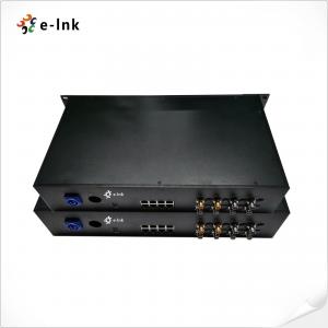 Rack mount Fiber Video Converter 6 Channel 3G SDI Fiber Extender With 8 Channel Gigabit PoE