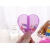 China Can rotation Cute Heart shape pill box with four compartments  and can changed it with oval shape  pill holder wholesale
