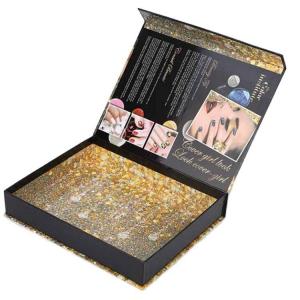 Empty Fancy Fake Press On Nail Packaging , False Nail Foil Gift Boxes Packaging