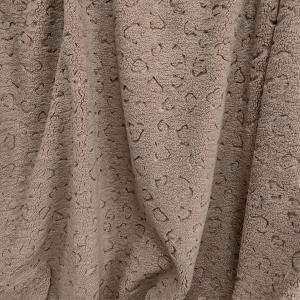 China Plush Throw Dyed Sherpa Fleece Single Sided Fabric Embossed supplier