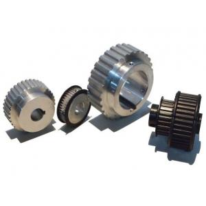 China Transmission Cast Iron Timing Pulley 25 Teeth Clear Anodize Finish With Round Hole supplier