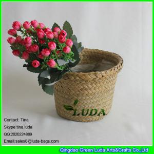 LUDA handmade Gift  natural seagrass round straw baskets
