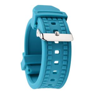 SHX Blue Silicone Watch Straps 20mm With Square Holes