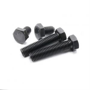 35crmo Alloy Steel Hexagon Bolt DIN931 Grade 12.9 M16 Full Thread Bolts Black Galvanized