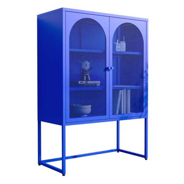 Multi Functional Two Door Steel Storage Cupboard Cabinet With 2 Adjustable Shelves