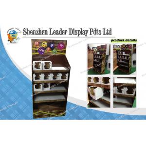 China 5 Tier Pop Cardboard Display Shelf , Magazine Display Stands supplier