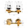 China Distance 12.5CM Bathroom Fixtures And Fittings / 38 Degree Thermostatic Shower Mixer Valve wholesale