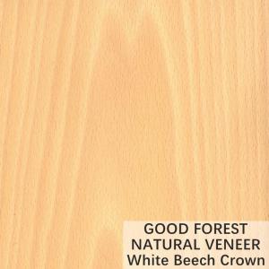 Natural White Beech Wood Veneer Crown Cut Customized Service