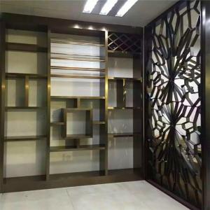 China Interior Design partition wall stainless steel panel in bronze finish on sale supplier