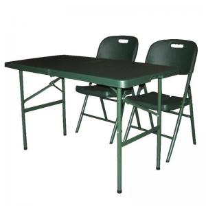 China Field Folding Table Outdoor Blow Molding Table Outdoor Command Table Portable Military Table Chairs supplier