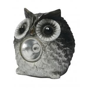 Owl Shape Solar Powered Resin LED Lawn Light 4.6*3.3cm Polycrystalline Silicon Resin
