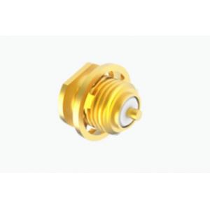 Gold Plated MCX Female Bulkhead RF Connector With Microstrip