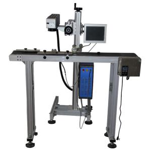 China 0.15mm Minimum Character Flying Laser Marking Machine 20 Watt for pvc supplier