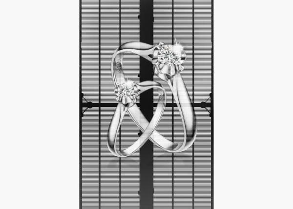 4000-4500cd Custom Indoor LED Transparent Display Screen P3.9 for Shopping Malls Full Color Grating Design 