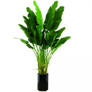 China Anti - Fading Plastic Artificial Landscape Trees Potted Bird Of Paradise supplier