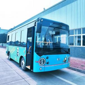 LHD 24 Seater AC Bus Electric Battery Powered Bus Leaf Spring Shuttle Bus.