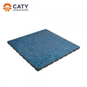 China Durable Rubber Gym Flooring Tiles Nontoxic , Multifunctional Rubber Playground Mats supplier