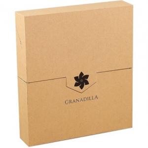 Recyclable Double Door Kraft Paper Gift Box CMYK PMS UV Hot Stamping