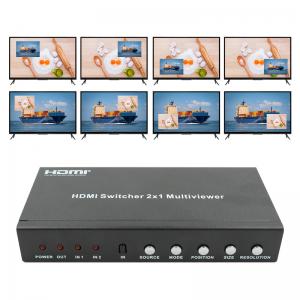 225MHz HDMI Quad Screen Splitter HDMI 2x1 Multiviewer With PIP 2 In 1 Out