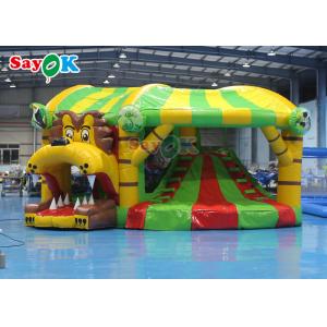 China Animal Theme Lion Inflatable Bouncy Castle Slide supplier